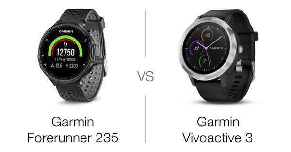 difference between garmin forerunner 235 and vivoactive 3